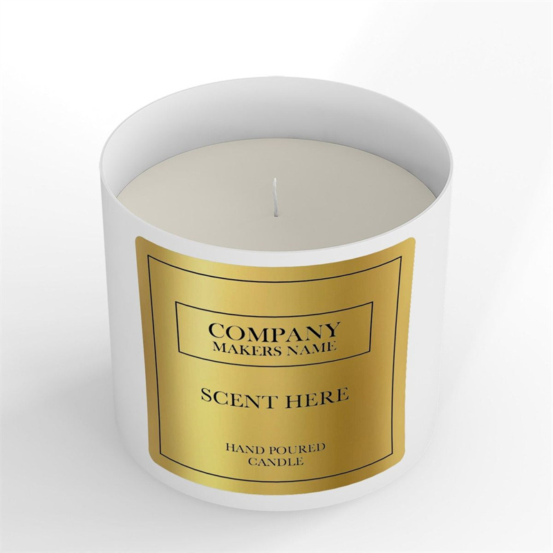 Custom 3D Embossed Gold Foil A - Personalised Candle Label recension och pris